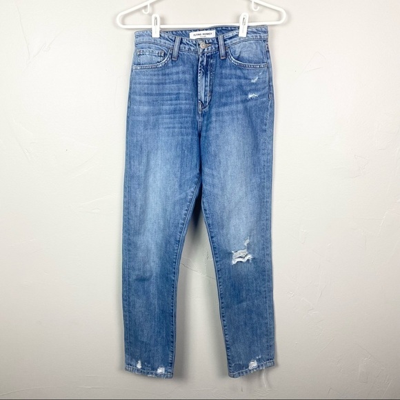 Flying Monkey | Distressed Medium Wash Boyfriend Denim Jeans Size 25 - Picture 1 of 8